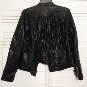 Fringe Pleather Jacket